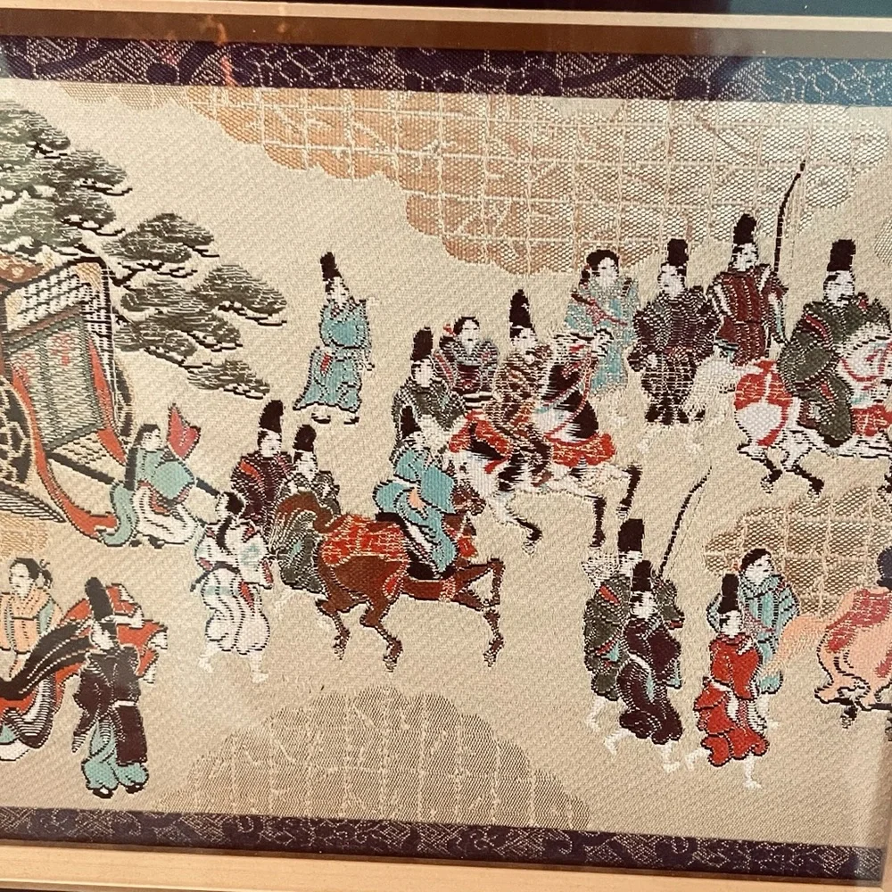 Japanese-vintage-Nishijin-Ori-woven brocade-silk & gold metallic treads-imperial - Picture 2 of 4